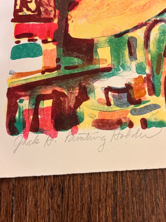 Ken Holder Screenprint - "Jack H. Painting Holder" B.A.T Dated 3/76 - Picture 2 of 7